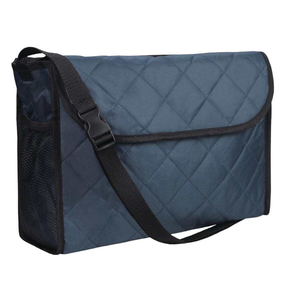 Dark Wheelchair Bag Storage Pouch Tote For Travel Rollator Seniors Blu