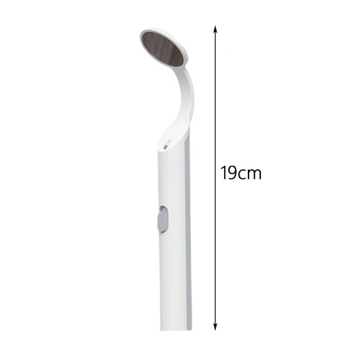 Dental Mirror with Bright Light Lamp Curve Angle Comfortable Grip Anti 1