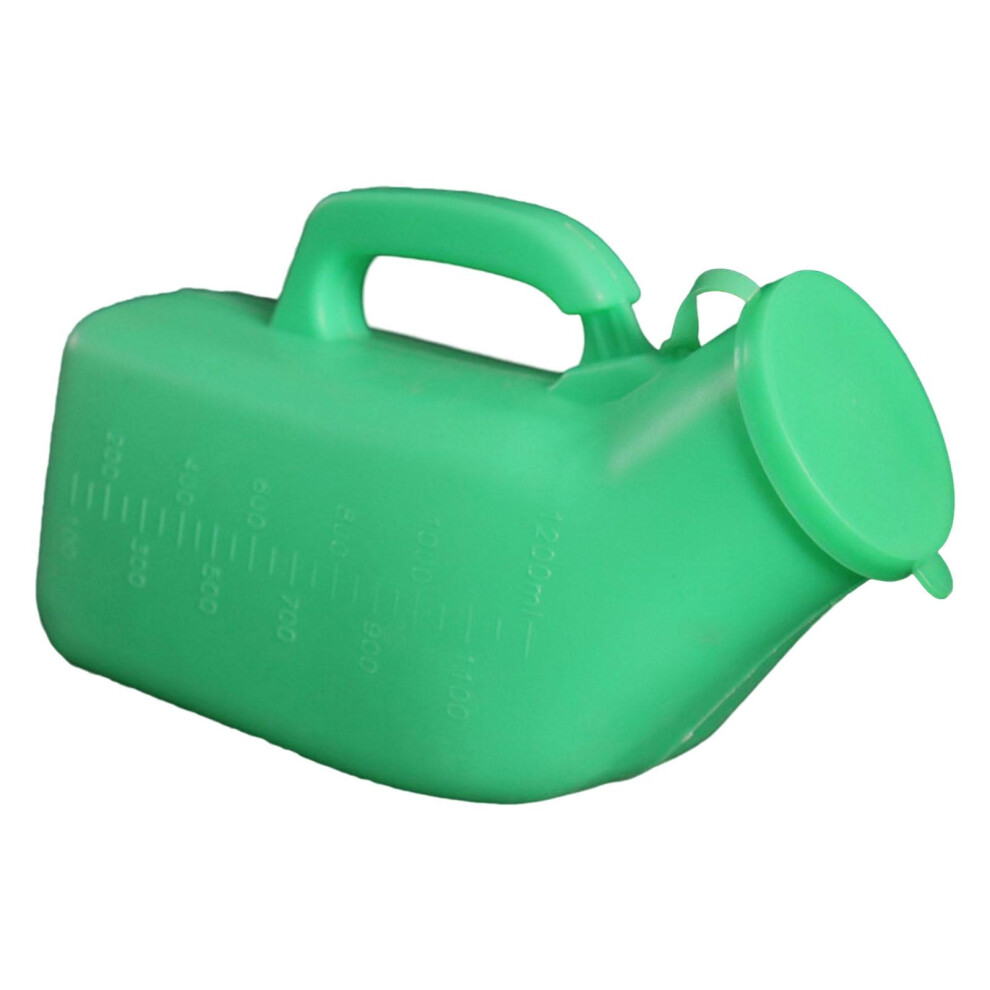 Male Urinal with Handle & Lid 1200ml Bedpan for Travelers Disabled Sen