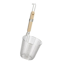 Kitchen Noodle Strainer with Hook, Stainless Steel, Deep Fry Basket M
