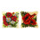 2 Set Flower Pattern Latch Hook Kit Cushion Pillow Embroidery Package 3
