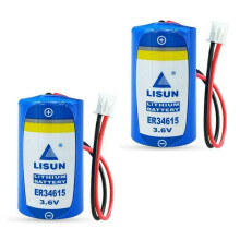 Lithium D Cell Battery ER34615 3.6V 19000mAh with White Plug, Reliable SingleUse Power 2 Pack