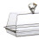 Clear Cheese Server Storage Keeper Tray with Cover Butter Holder S 3