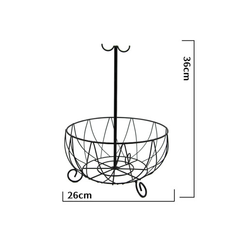 Fruit Bowl Holder with Banana Hanger Tree Kitchen Fruit Basket Stand L 1