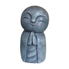 Japanese Buddha Happy Jizo Monk With Hands Clasped In Prayer Mini Stat