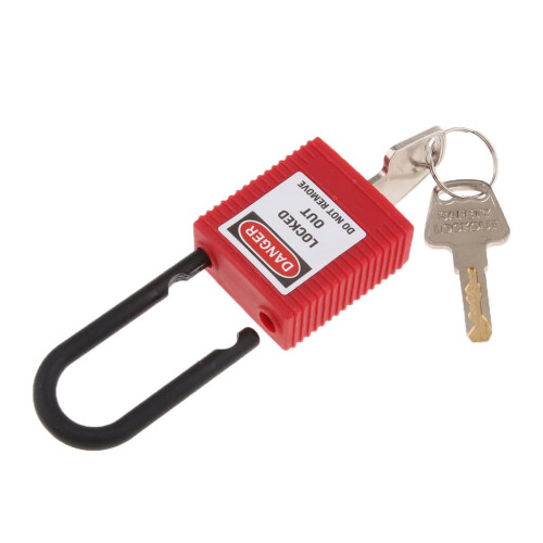 Safety Lockout Padlock Keyed Different 38mm Shackle  Red 2