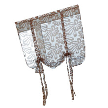 Jacquard Polyester Roman Window Curtain Sheer Voile #1 Coffee 80x100cm