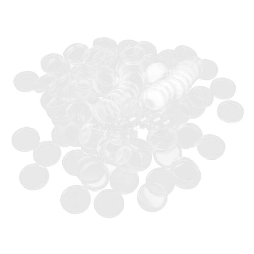 100pcs Plastic Coin Capsules Coin Storage Boxes Container Display Case