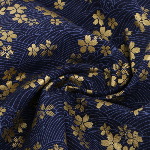 Print Bronzing Floral Cotton Fabric for Patchwork Sewing Material 0.5 2