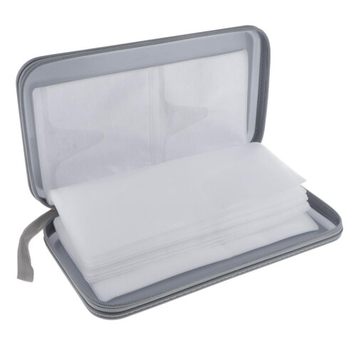 80 Disc CD Wallet DVD Case Storage Holder Bag Carry Protector Plastic