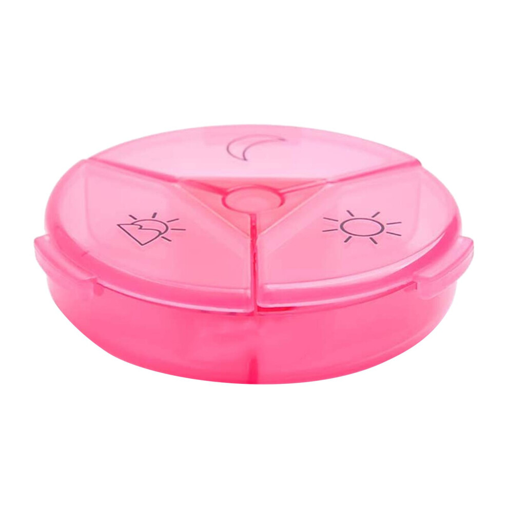 Red Pill Box Tablet Organizer Dispenser Vitamin Medication Container