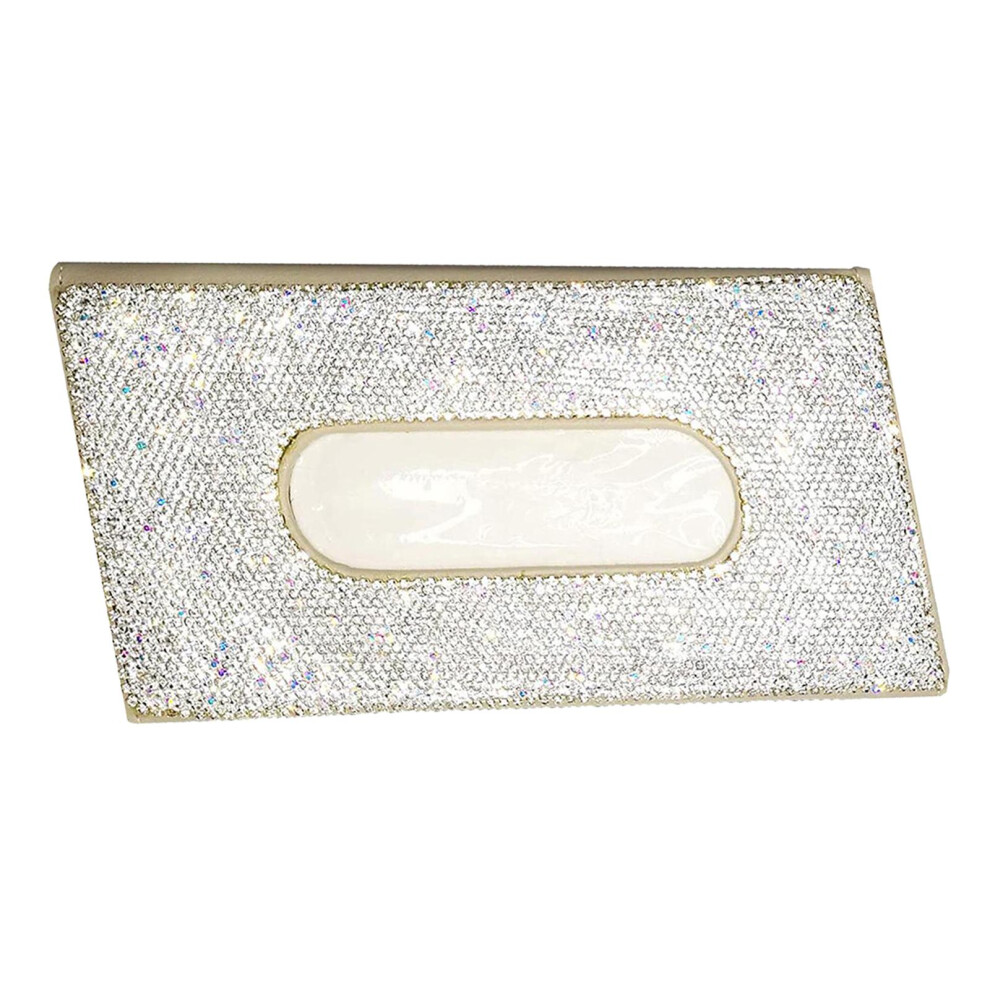 Crystals Bling Tissue Napkin Box Holder Paper Storage For Car Sun Viso 6902696289872