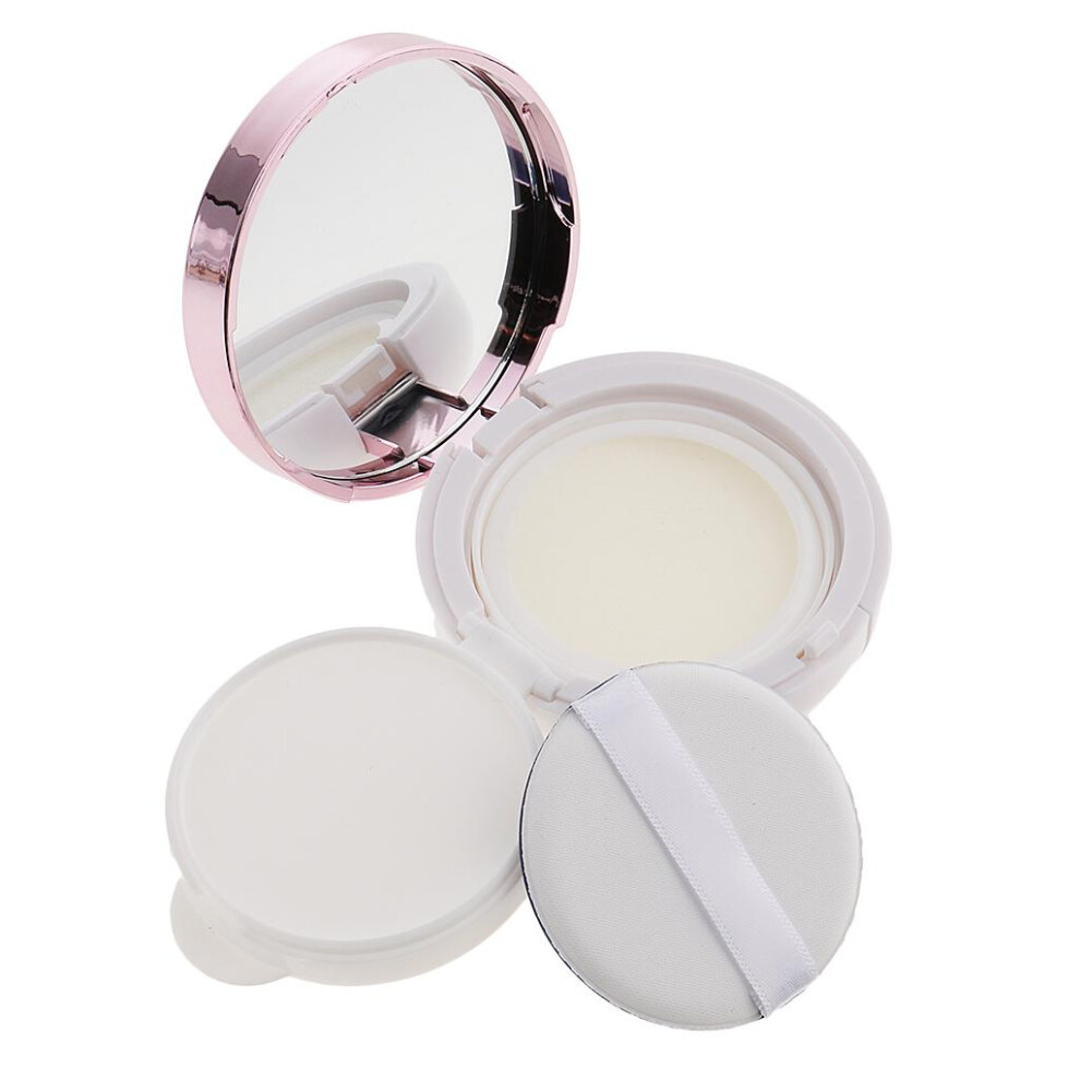 Cream Round Empty Luxurious Portable Air Cushion Puff Box Bb Container