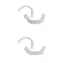 Silicone Top + Bottom Veneers False Teeth Fix Caps Denture Perfect Smi