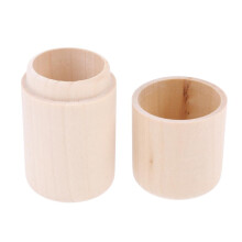 Cylinder Wooden Storage Box Essential Oil Carry Case Organizer Holder