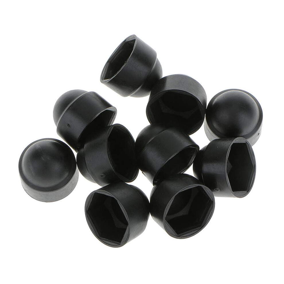 10Pcs M6 Black Dome Bolt Nut Protection Caps Cover Hexagon Screws M8x1 6902696623904