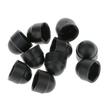 10pcs M6 Black Dome Bolt Nut Protection Caps Cover Hexagon Screws M8x1