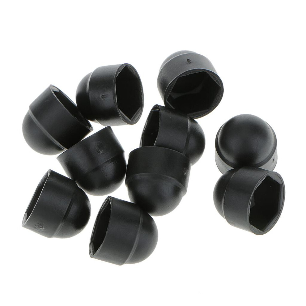 10Pcs M6 Black Dome Bolt Nut Protection Caps Cover Hexagon Screws M8x1 6902696630353