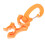 Scuba Diving Double BCD Hose Holder with Clip Orange 3