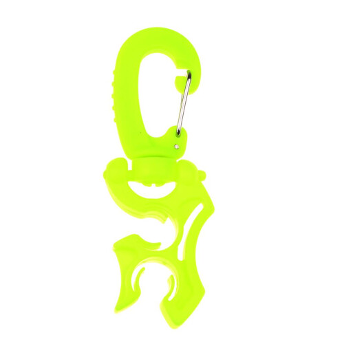Scuba Diving Double BCD Hose Holder with Clip Yellow 1