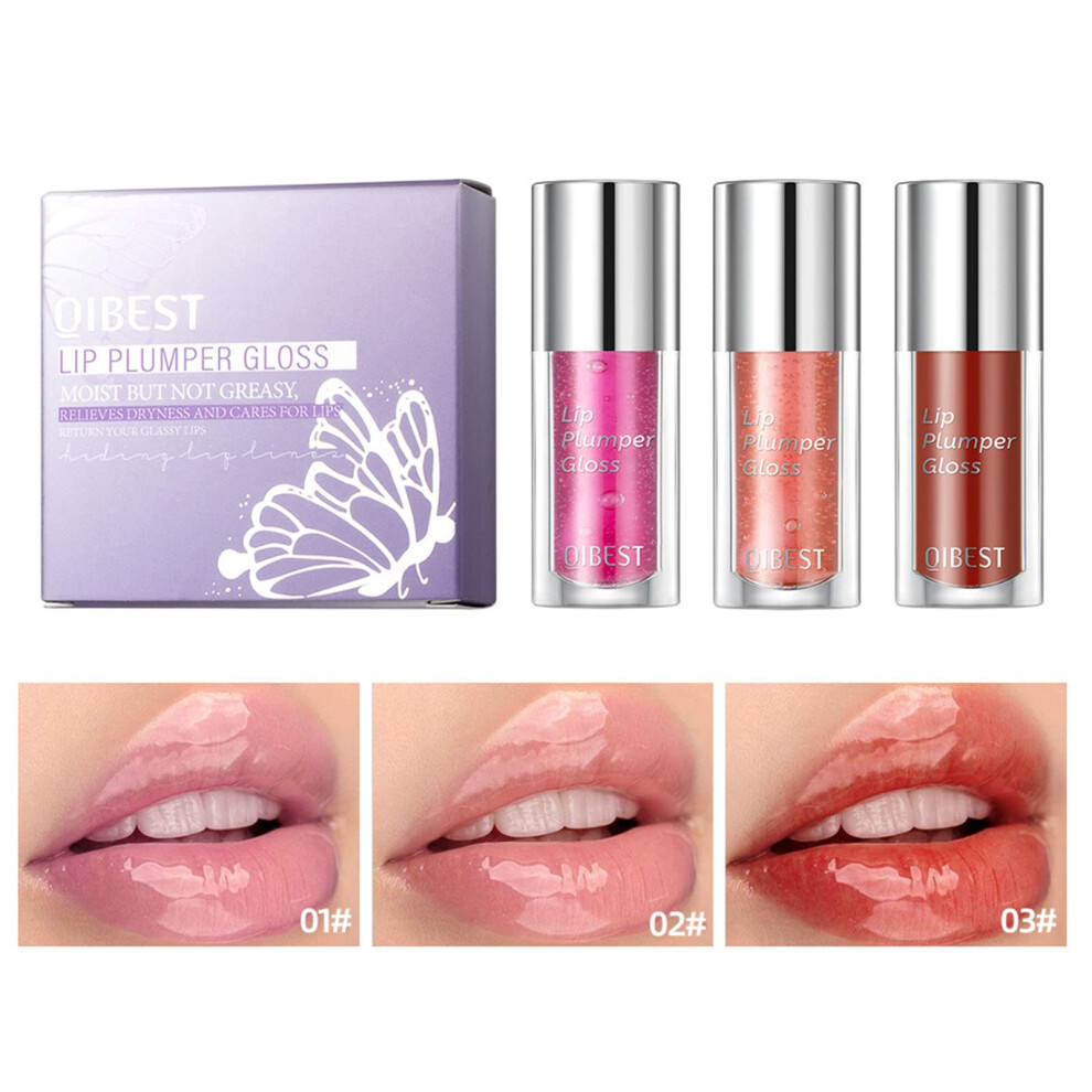 Lip Plumping Gloss with Deep Hydration, NonSticky Long Lasting Waterproof Lip Gloss for Women