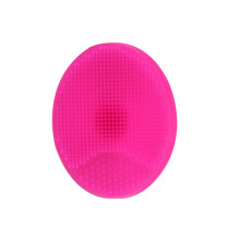Silicone Face Scrubber Facial Cleansing Brush with Gentle Dual Texture Exfoliation for Shower (Rosy)