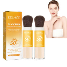 Mineral Sunscreen Powder SPF 50 Setting Powder 2 in 1 Oil Control Natural Matte Finish 2PCS