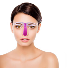 Eyebrow Stencil Kit with Adjustable Headband and 8 Reusable Templates for Beginners and Travel