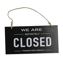 Open Closed Sign Double Sided Hanging Shop Window Home Business Revers