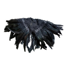 Faux Feather Cape Gothic Plume Collar Scarves Shoulder for Cosplay B