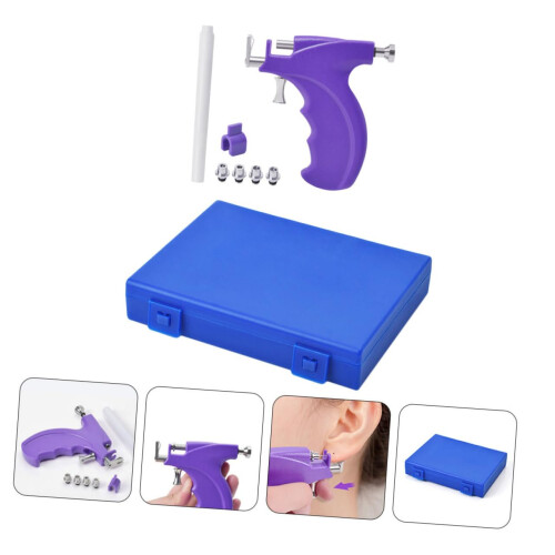 Professional Ear Piercing Kit with Automatic Gun, Precise Stud Positioning for Home or Salon Use 2