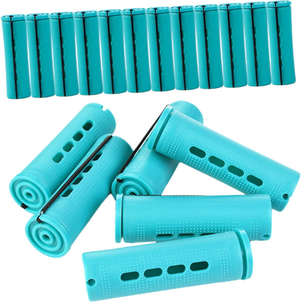 18pcs Automatic Rotating Hair Curlers No Heat Self Grip Rollers for Volumizing Styling