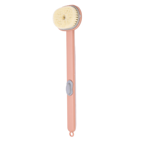 Pink Bath Brush with Long Handle 36x9cm Shower Body Scrub Tool 1