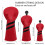 3x Golf Wood Head Cover Headcover with Interchangeable Number Tag Prot 2