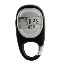 Portable Walking 3D Pedometer with Carabiner Step Counter for Jogging