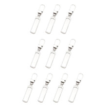 10x Metal Zipper Heads Fasteners Zip Pulls for Jackets Clothes Luggage