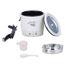 Small 1L Electric Rice Cooker Porridge Multifunction for Travel Car 12