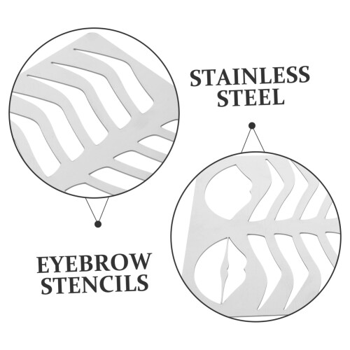Eyebrow Stencil Stainless Steel Tool for Precise Brow Shaping with Multiple Shape Options 2