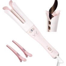 Automatic Rotating Curling Iron 1.25 Inch Barrel for Medium to Long Hair with Fast 30s HeatUp