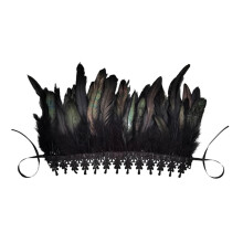 Gothic Feather Choker Shoulder Wrap Cape Masquerade Party Shawl Shrug