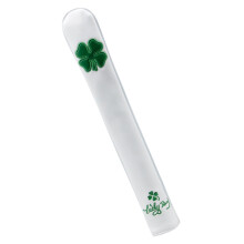 Embroidered Leaf Golf Alignment Stick Cover Case Holder PU Leather Whi