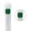 Embroidered Leaf Golf Alignment Stick Cover Case Holder PU Leather Whi 3
