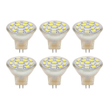 Confezione da 6 lampadine LED GU4MR11, 3W 270LM, 12V, luce bianca calda.