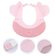 Adjustable Baby Shampoo Cap with Eye Protection Soft PE Toddler Bath Hat Cartoon Design