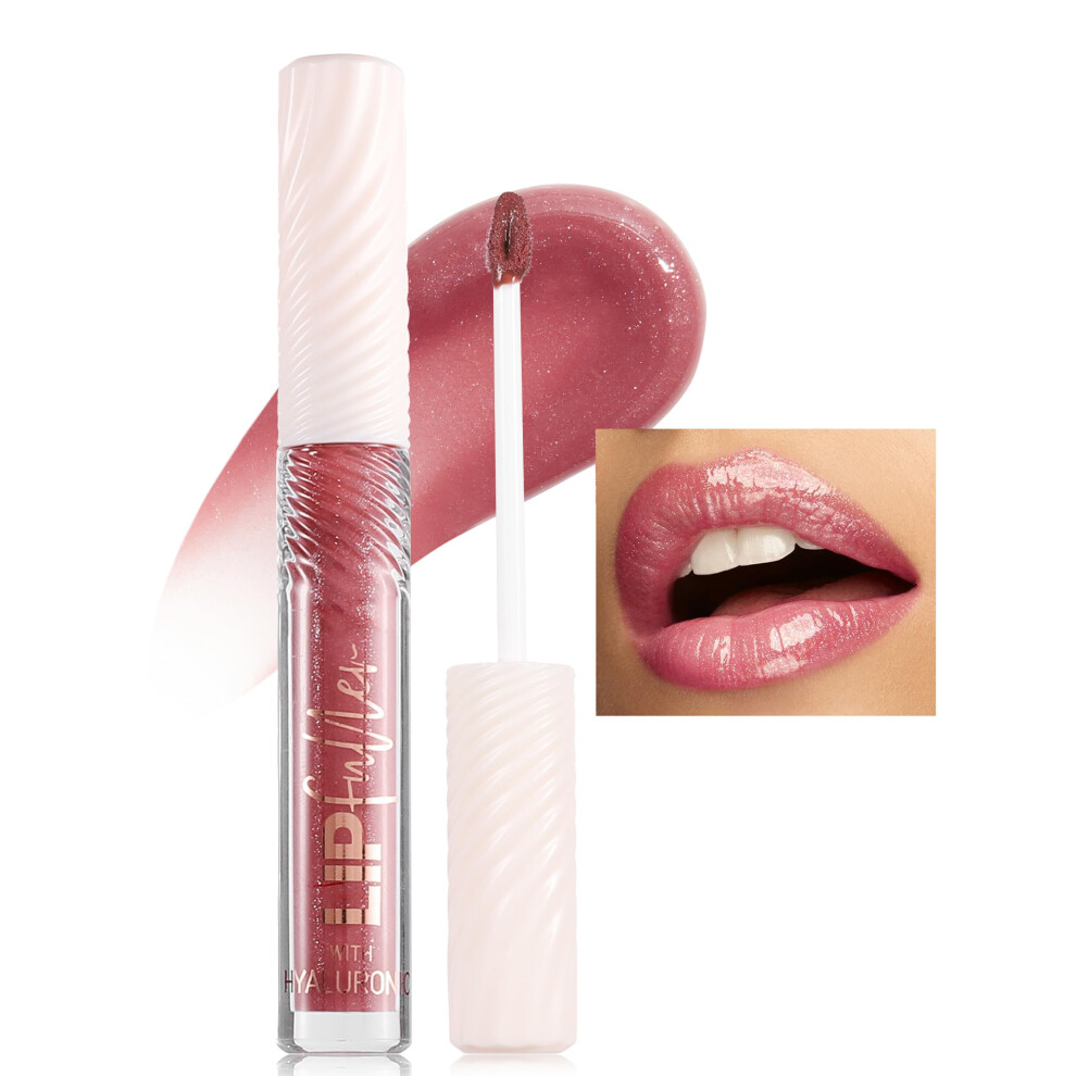 Hydrating Lip Gloss Oil with Tinted Plumping Shine, Vegan Cruelty, NonSticky LongLasting Moisture 05