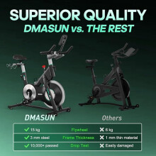 New Professional Exercise Bike, Stronger Magnetic Resistance Spin with Heavier Flywheel, Ultra-Quiet Indoor Cycling with Dumbbell Rack 400LBs