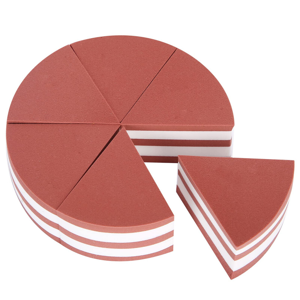 Cream 6Pcs Makeup Sponge Set For Flawless Blending Wet And Dry Use For Foundation And Powder