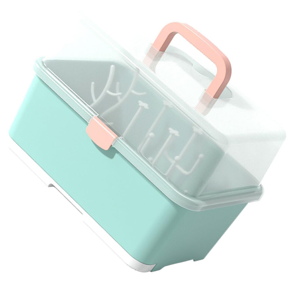 Bottle Drying Rack with Lid and Removable Drip Tray, DustProof Baby Bottle Drying Station