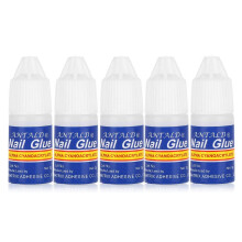 5 Bottle Professional Nail Glue Kit with Precision Tip, Instant Strong Bond for Acrylic and Press On Nails