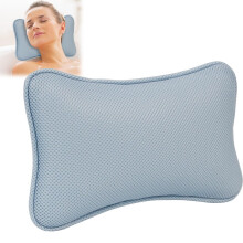 Bath Pillow with Ergonomic Neck Support, Breathable 3D Mesh, Spa Cushion for Tub and Jacuzzi